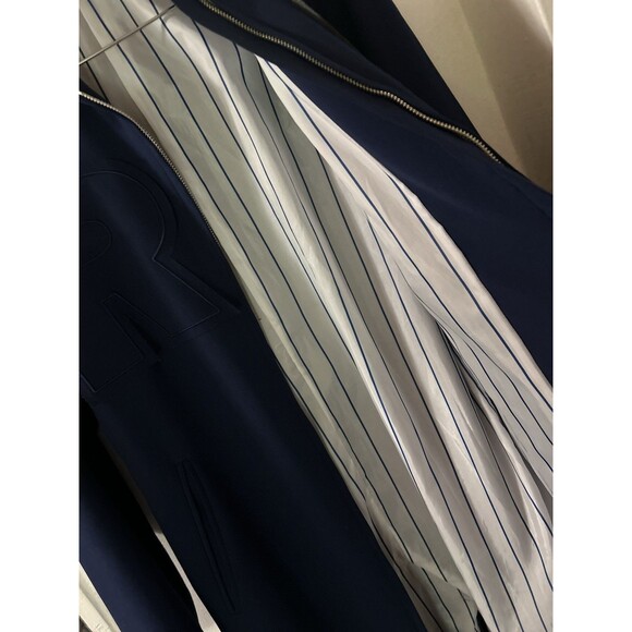 Rocket X Lunch Women’s Size XS Navy Trench Coat W/Zipper & Belt Close. Beautiful - Picture 8 of 10